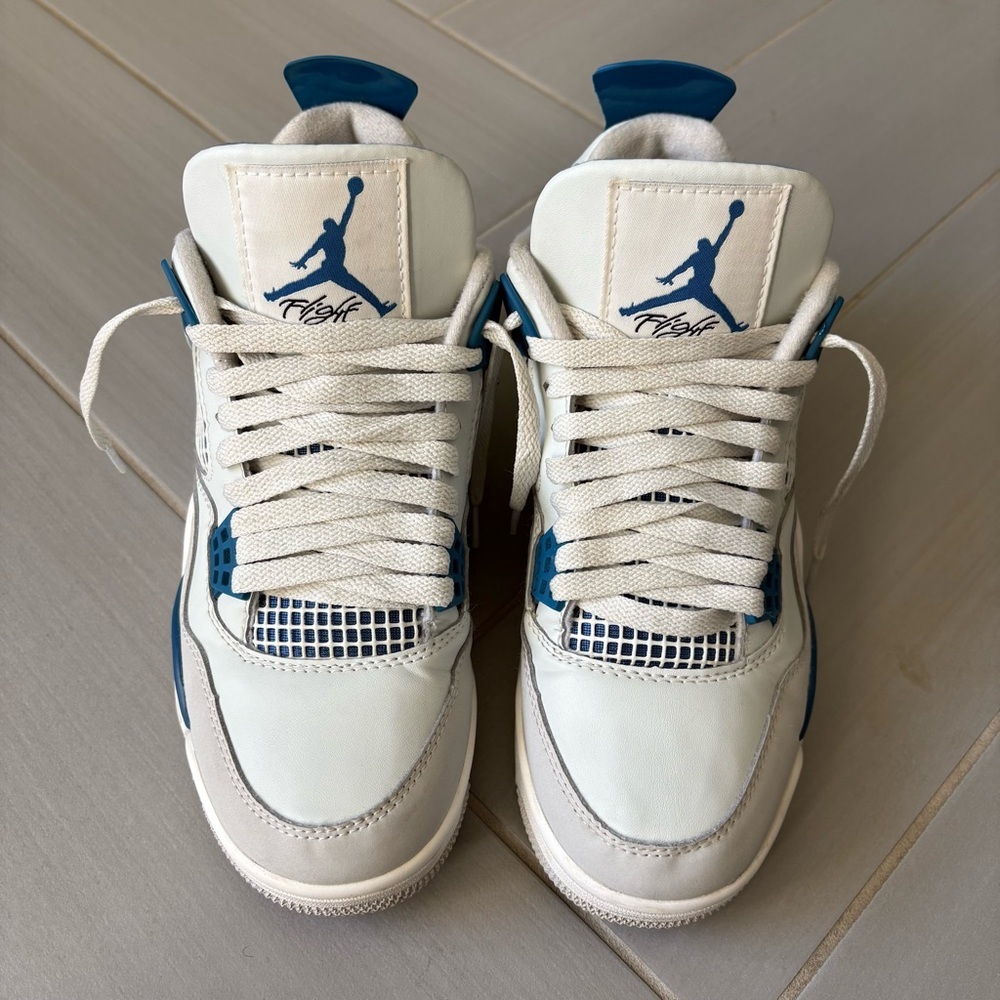 Nike Air Jordan 4 Retro 2024 Men’s Sneakers | Military Blue | Size 7 - Picture 2 of 16